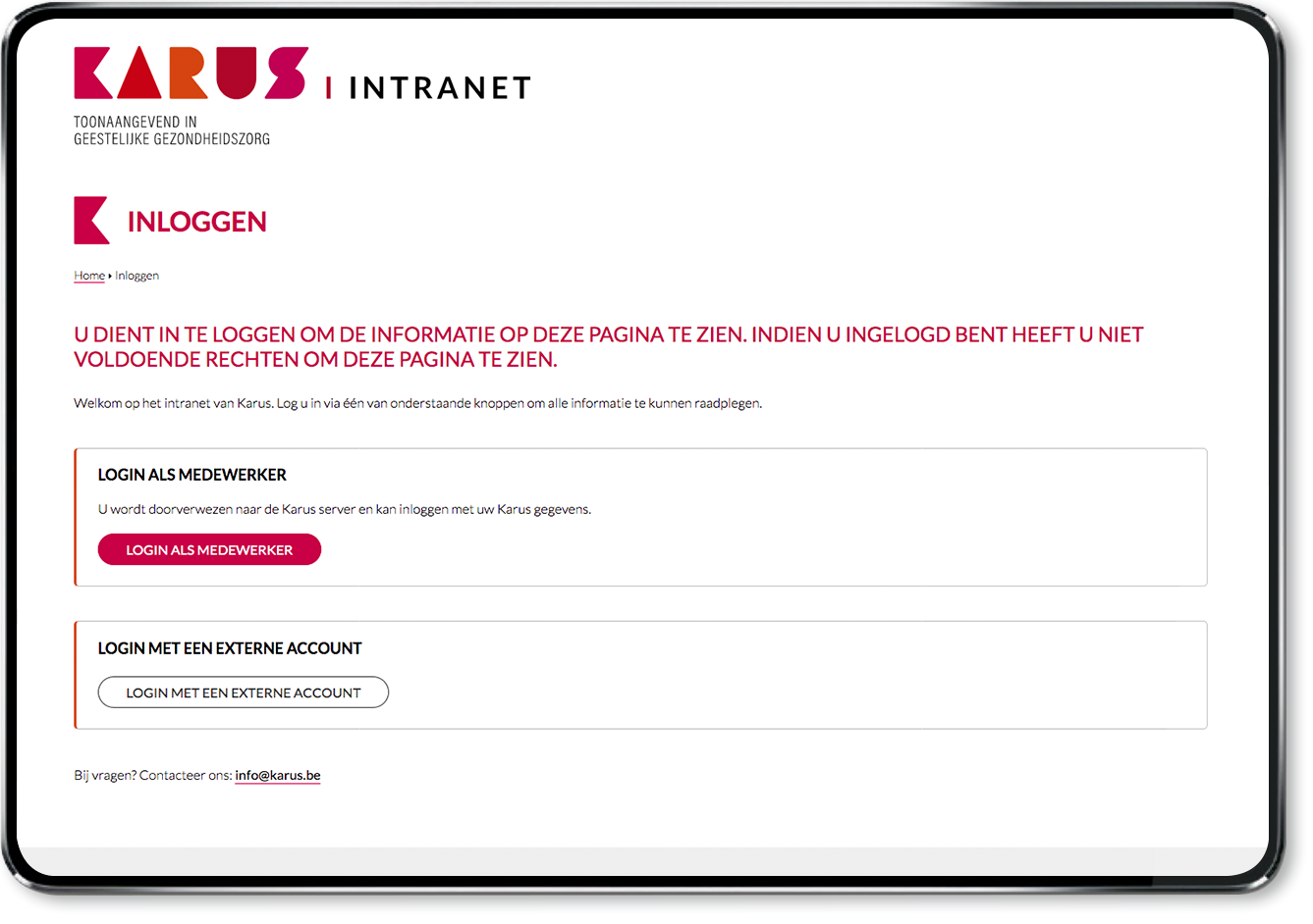 Karus intranet