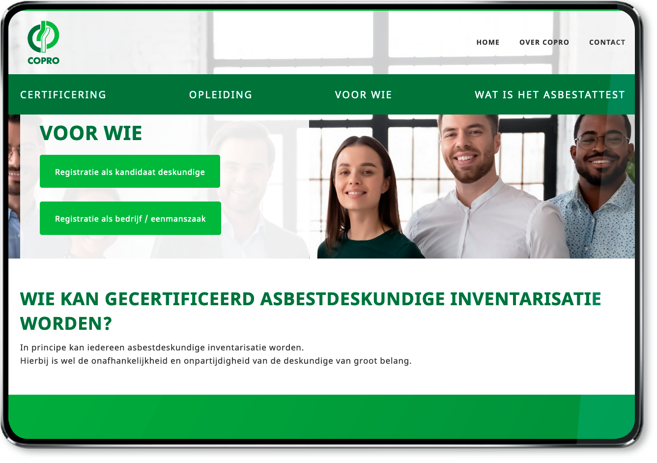 CPRO - Certificatie asbestattest - O2 Agency