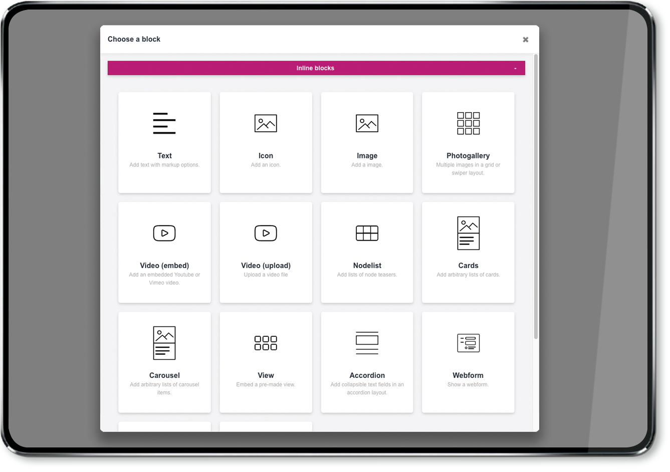 layout builder blocks